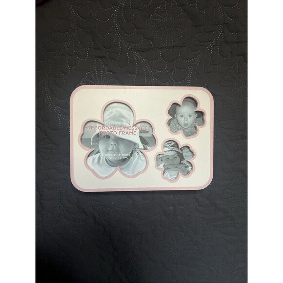 Bath & Body Works 4 x 4 Recordable Message Picture Photo Frame White & Pink Deco - Picture 8 of 9